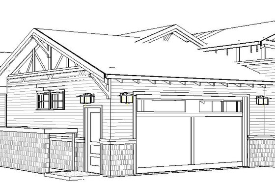 Exterior - Other Elevation 1 for Craftsman House Plan #895-164 - 3 bed, 2 bath