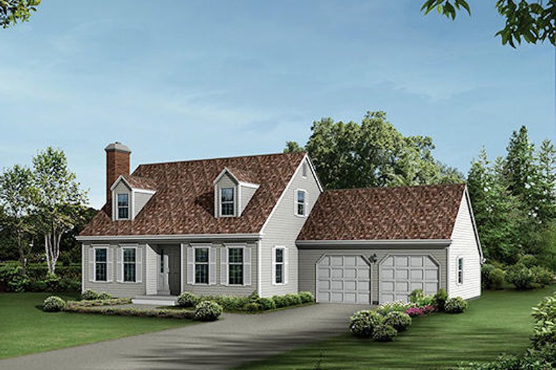 Colonial Style House Plan - 4 Beds 2 Baths 1872 Sq/Ft Plan #57-513