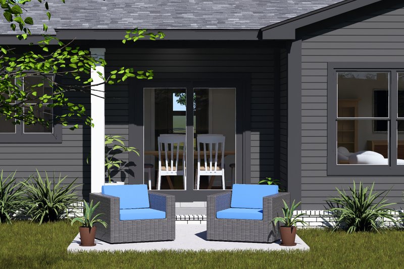 Architectural House Design - Exterior - Covered Porch 1 for Modern House Plan #513-2454 - 3 bed, 2.5 bath