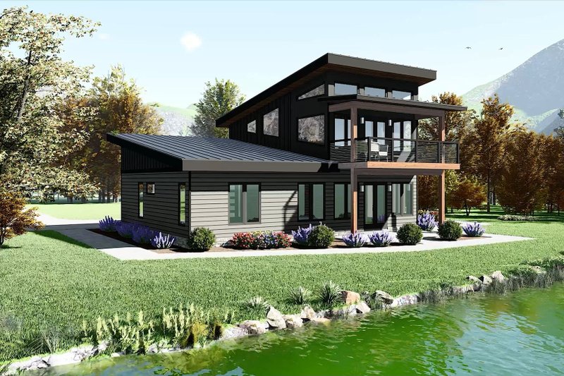 Dream House Plan - Exterior - Other Elevation 1 for Contemporary House Plan #932-1053 - 3 bed, 2 bath