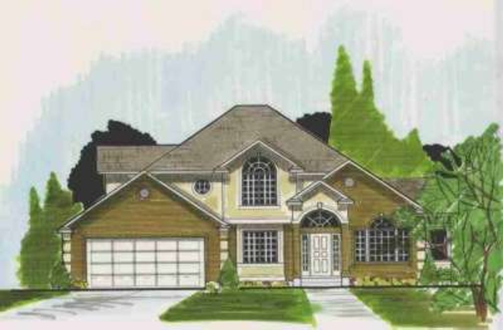 Exterior - Front Elevation 2 for Traditional House Plan #308-170 - 4 bed, 2.5 bath