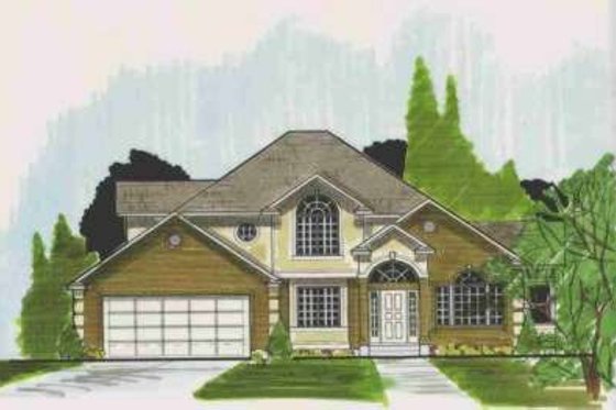 Exterior - Front Elevation for Traditional House Plan #308-170 - 4 bed, 2.5 bath