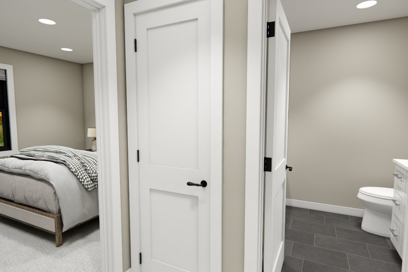Architectural House Design - Interior - Bedroom 4 for Farmhouse House Plan #51-1404 - 3 bed, 2 bath