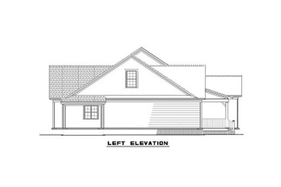 Exterior - Rear Elevation for Country House Plan #17-3246 - 4 bed, 2 bath