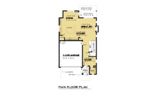 Floor Plan - Main Floor for Contemporary House Plan #1066-88 - 4 bed, 2.5 bath