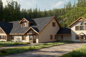 Exterior - Front Elevation for Country House Plan #117-265 - 15 bed, 16 bath