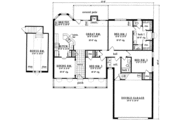 Southern Style House Plan - 3 Beds 2 Baths 1697 Sq/Ft Plan #42-244 
