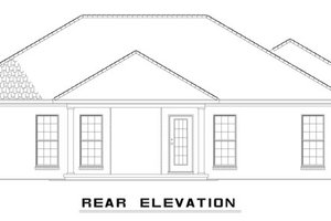 Exterior - Rear Elevation for Traditional House Plan #17-2247 - 4 bed, 2 bath