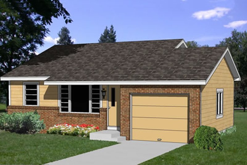 Ranch Style House Plan - 2 Beds 1 Baths 810 Sq/Ft Plan #116-207