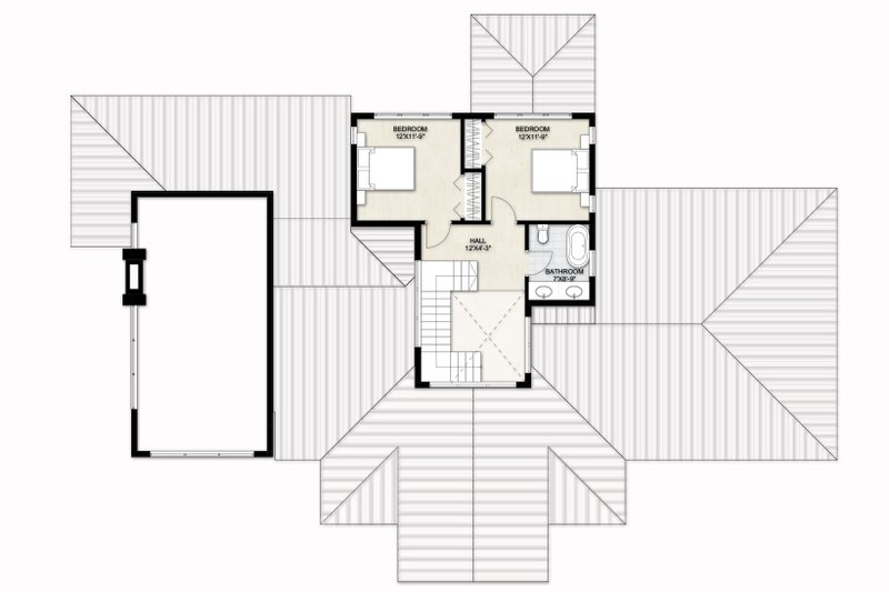 Home Plan - Floor Plan - Upper Floor for Prairie House Plan #924-21 - 3 bed, 2.5 bath