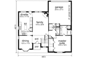 European Style House Plan - 5 Beds 3.5 Baths 2519 Sq/Ft Plan #84-236 