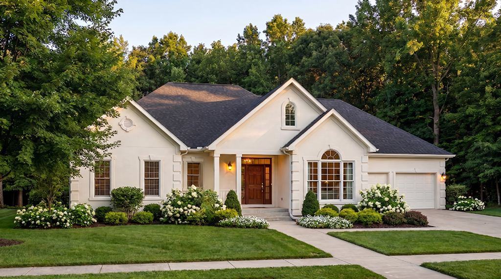 Exterior - Front Elevation 2 for European House Plan #406-200 - 3 bed, 2 bath