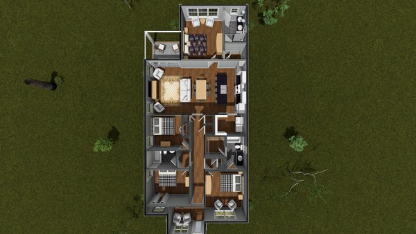 Architectural House Design - Floor Plan - Main Floor 1 for Cottage House Plan #513-2448 - 4 bed, 3 bath