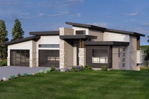 Modern Exterior - Front Elevation Plan #1100-81