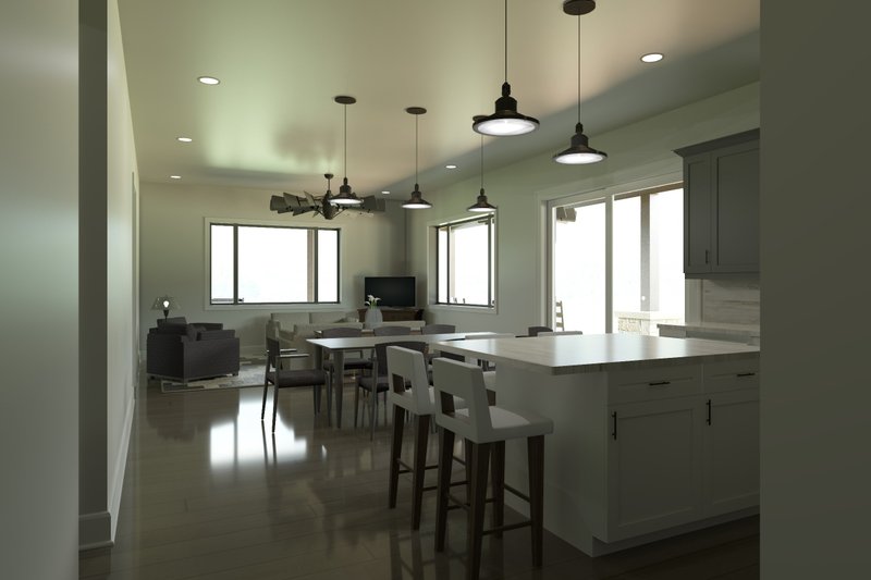 Architectural House Design - Interior - Kitchen for Farmhouse House Plan #1069-25 - 2 bed, 2 bath