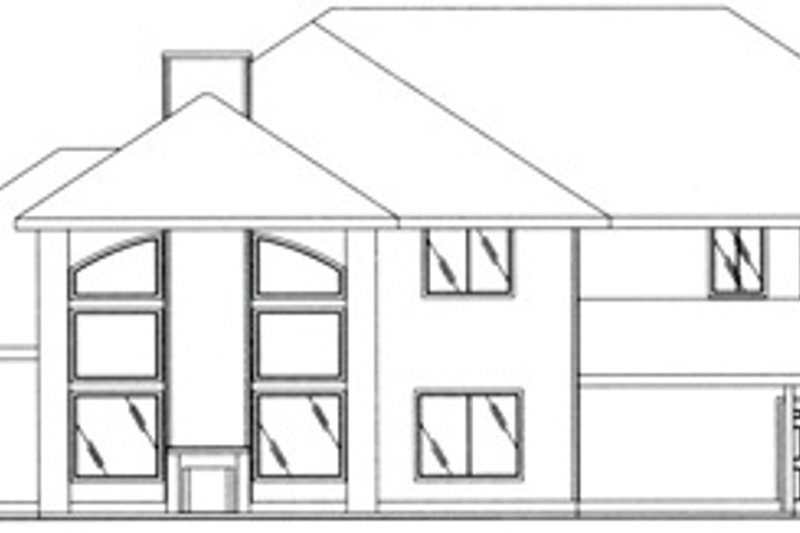 Home Plan - Exterior - Rear Elevation for Traditional House Plan #117-471 - 3 bed, 3 bath