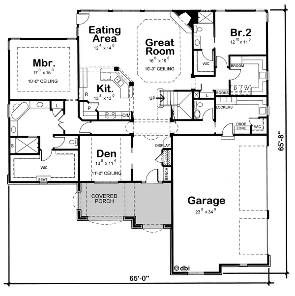 Dream House Plan - Floor Plan - Main Floor for European House Plan #20-1868 - 3 bed, 4 bath
