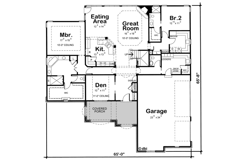 Home Plan - Floor Plan - Main Floor for European House Plan #20-1868 - 3 bed, 4 bath