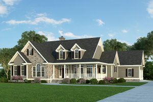 Country Exterior - Front Elevation Plan #929-793