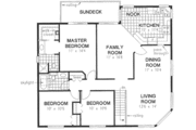European Style House Plan - 3 Beds 2 Baths 1594 Sq/Ft Plan #18-9146 Floor 