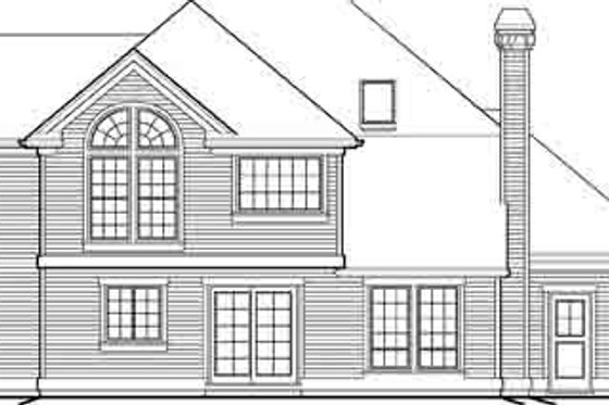 Exterior - Rear Elevation for Farmhouse House Plan #48-210 - 4 bed, 2.5 bath