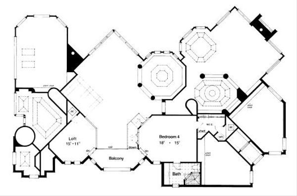 European Floor Plan - Upper Floor Plan #417-427