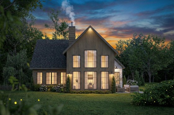 Exterior - Rear Elevation 1 for Cottage House Plan #23-2904 - 3 bed, 1.5 bath