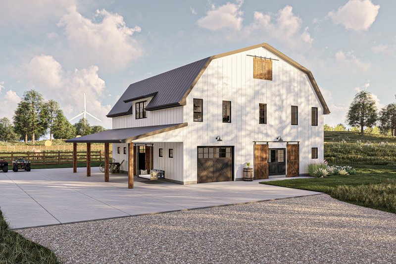 Home Plan - Barndominium Exterior - Front Elevation Plan #455-625