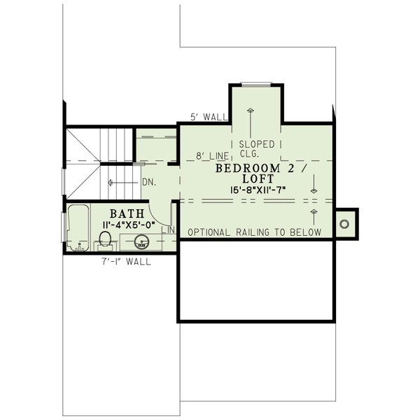 House Blueprint - Country Floor Plan - Upper Floor Plan #17-3449