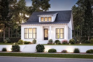 Exterior - Front Elevation 3 for Farmhouse House Plan #430-282 - 2 bed, 2 bath