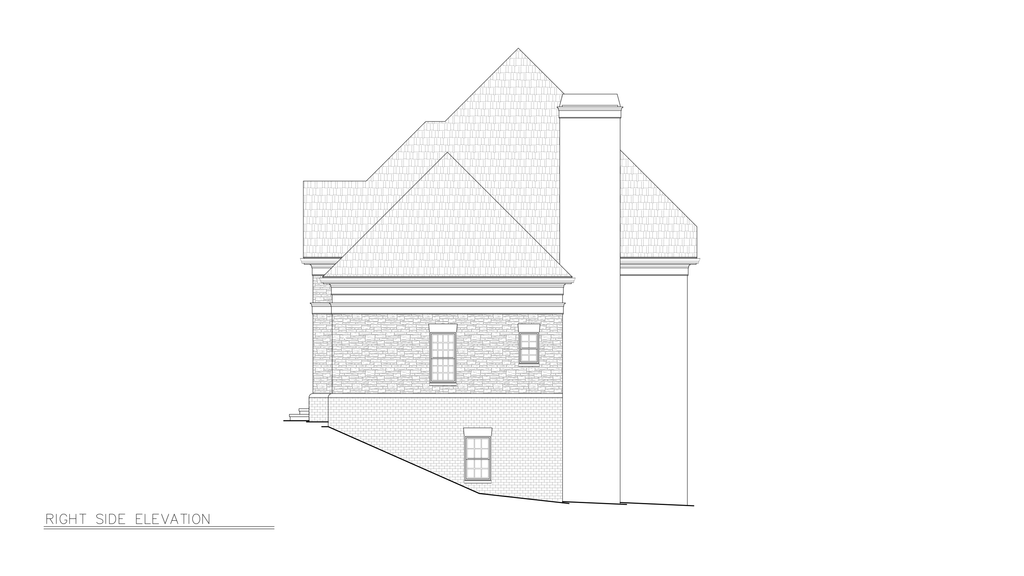 Exterior - Other Elevation 2 for European House Plan #119-330 - 4 bed, 3 bath