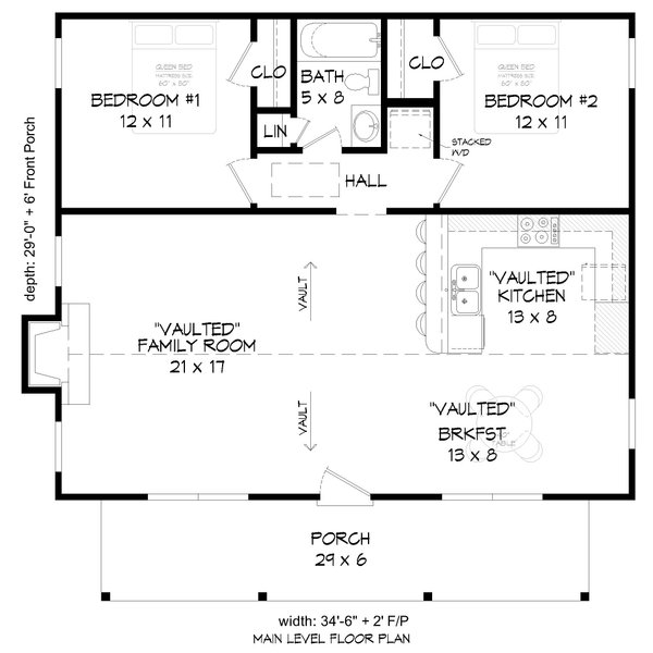 Home Plan - Farmhouse Floor Plan - Main Floor Plan #932-557