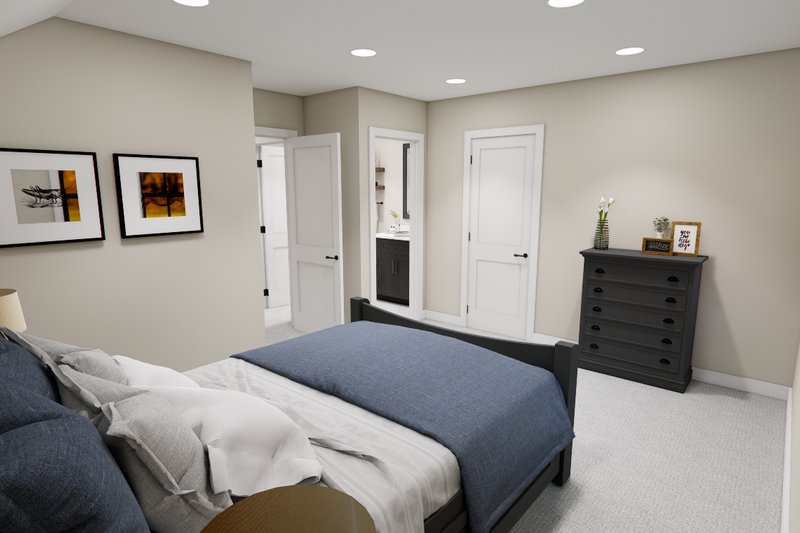 Architectural House Design - Interior - Bedroom 1 for Farmhouse House Plan #51-1363 - 4 bed, 3.5 bath