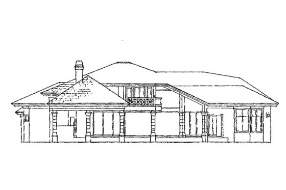 Exterior - Rear Elevation 1 for Mediterranean House Plan #930-101 - 4 bed, 5.5 bath