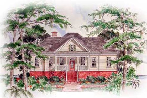Exterior - Other Elevation for Southern House Plan #54-118 - 4 bed, 3 bath