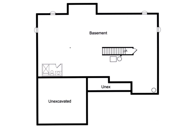 Dream House Plan - Floor Plan - Lower Floor for Traditional House Plan #46-908 - 3 bed, 2 bath