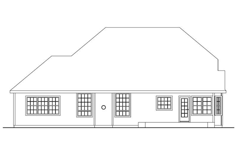 Home Plan - Exterior - Rear Elevation for Country House Plan #124-539 - 4 bed, 2.5 bath