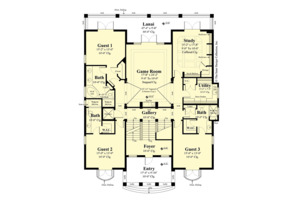 Floor Plan - Main Floor for European House Plan #930-505 - 4 bed, 4.5 bath