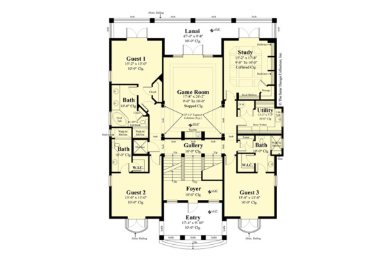 Floor Plan - Main Floor for European House Plan #930-505 - 4 bed, 4.5 bath