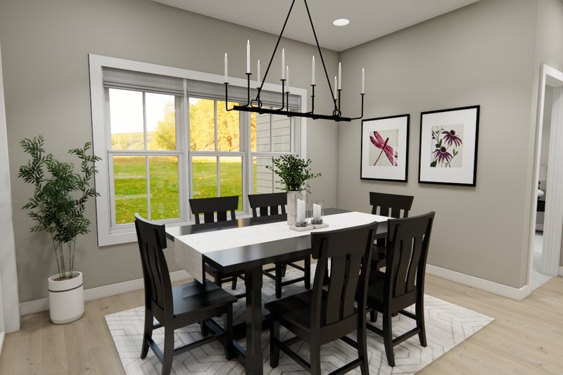 House Blueprint - Interior - Dining Room for Bungalow House Plan #51-1405 - 3 bed, 2 bath