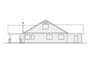 Exterior - Rear Elevation for Craftsman House Plan #124-1184 - 4 bed, 2 bath