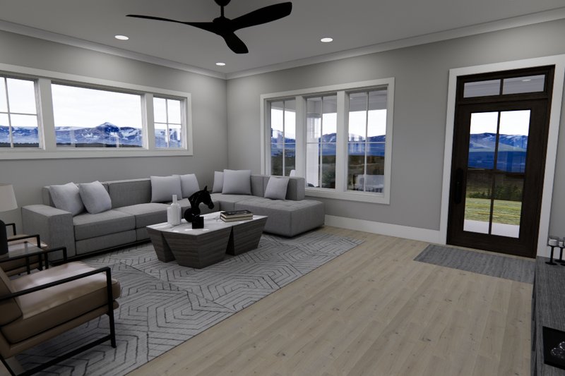 Architectural House Design - Interior - Family Room 1 for Farmhouse House Plan #51-1266 - 3 bed, 3.5 bath