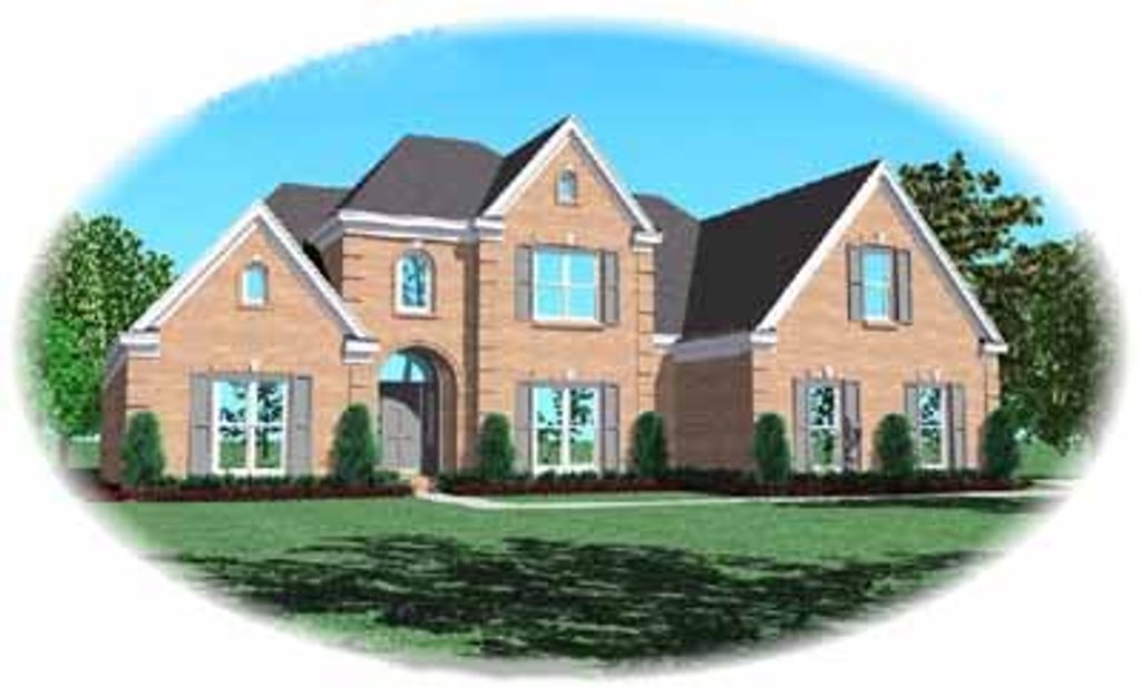 Exterior - Front Elevation 2 for Traditional House Plan #81-344 - 4 bed, 3.5 bath