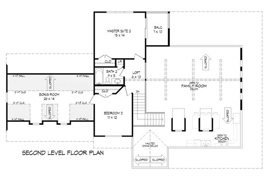 Floor Plan - Upper Floor for Traditional House Plan #932-508 - 3 bed, 2.5 bath