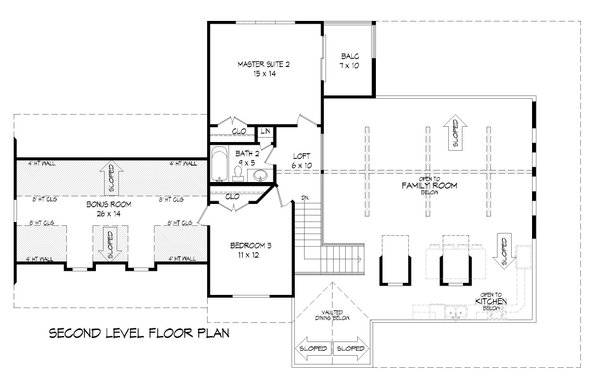House Blueprint - Traditional Floor Plan - Upper Floor Plan #932-508