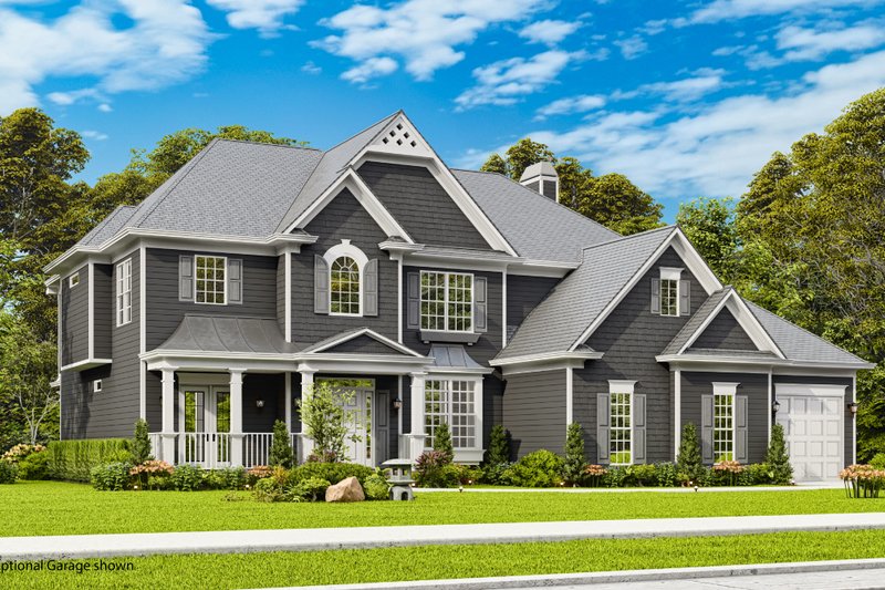 Home Plan - Exterior - Front Elevation 9 for Traditional House Plan #54-324 - 5 bed, 4 bath