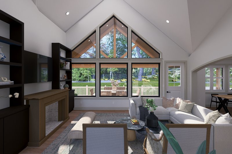 Dream House Plan - Interior - Family Room for Ranch House Plan #1060-287 - 3 bed, 2 bath