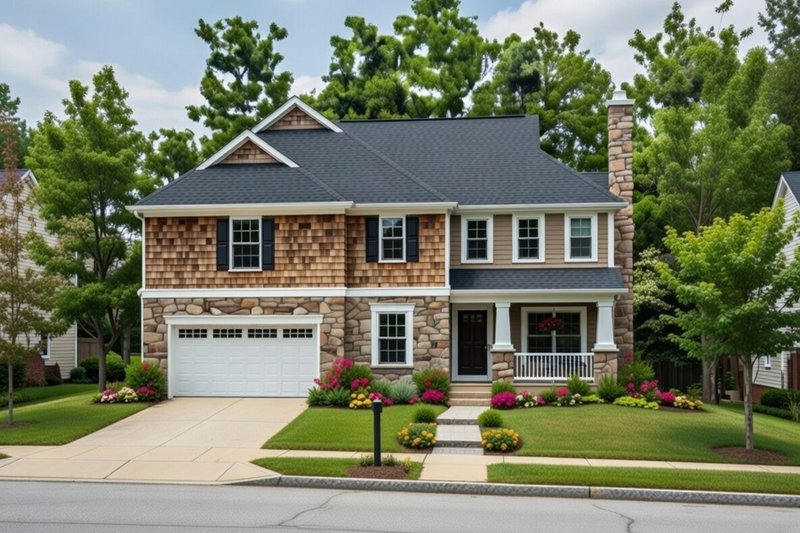 Architectural House Design - Exterior - Front Elevation 2 for Craftsman House Plan #20-2625 - 5 bed, 2.5 bath