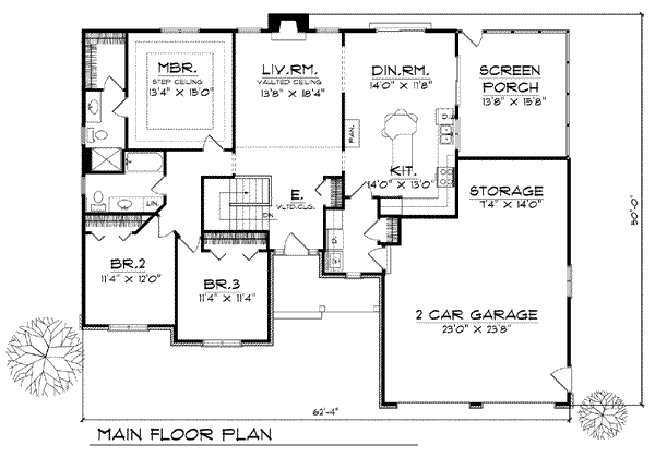 House Plan Design - European Floor Plan - Main Floor Plan #70-778
