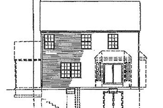 Exterior - Rear Elevation for Colonial House Plan #320-304 - 4 bed, 2.5 bath